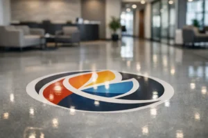 Custom Logo Resin Flooring for Business