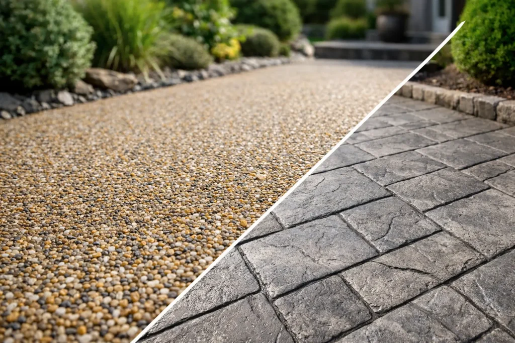 Resin Bound or Imprinted Concrete?